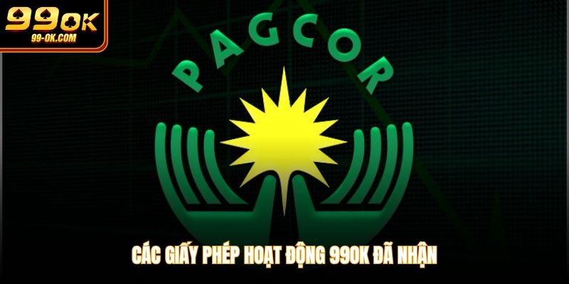 Các giấy phép hoạt động 99OK đã nhận