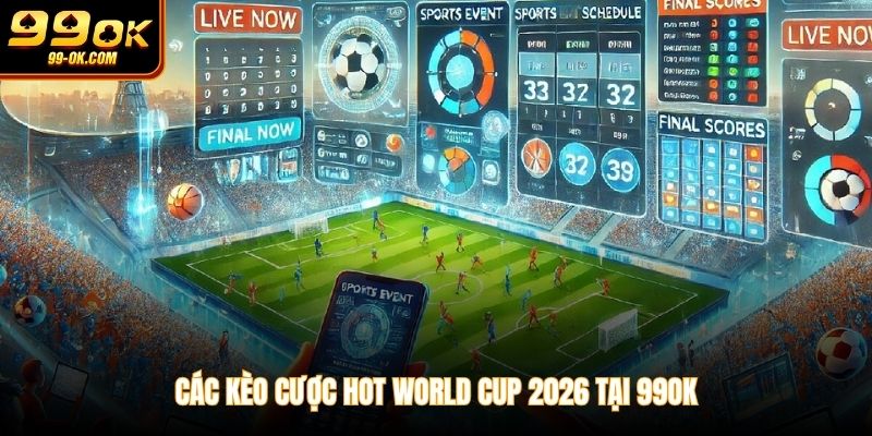 Các kèo cược hot World Cup 2026 tại 99OK